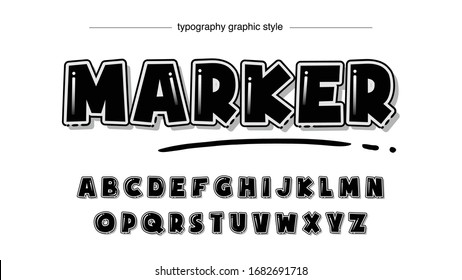Black Marker Bold Extra Typography Artistic Text Effect