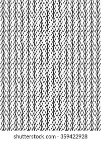 Black marker up and down chevrons.Free hand drawn with ink brush seamless background. Abstract texture. Modern irregular tilable design.