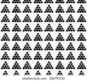 Black marker drawn simple dots forming triangles.Hand drawn with paint brush seamless background. Abstract texture. Modern irregular tilable design.