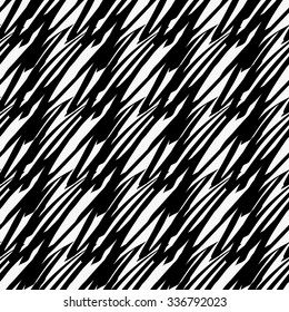 Black marker drawn simple thick scribble.Hand drawn with paint brush seamless background. Abstract texture. Modern irregular tilable design.