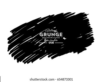 Black marker paint texture isolated on white background