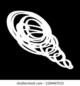 Black marker random irregular intersecting lines. Vector art.