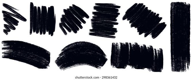 Black marker scribbles in different designs