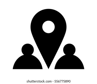 black marker black silhouette pin locate path image vector icon logo symbol