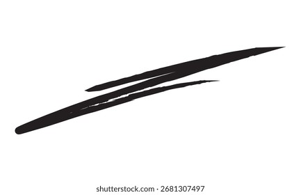 Schwarzes Marker Strich Doodle Unterstreichung Element