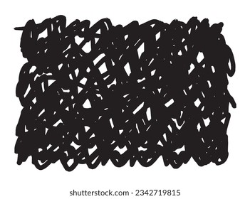 Textura de marcadores negros. El marcador vectorial garabatea sobre el patrón texturado de papel. Banner web de diseño de plantilla. Cierre de los doodles de marcadores permanentes. Líneas y pulseras de rizos, trazos, bocetos de tinta, dibujos.