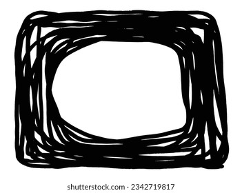 Textura de marcadores negros. El marcador vectorial garabatea sobre el patrón texturado de papel. Banner web de diseño de plantilla. Cierre de los doodles de marcadores permanentes. Líneas y pulseras de rizos, trazos, bocetos de tinta, dibujos.