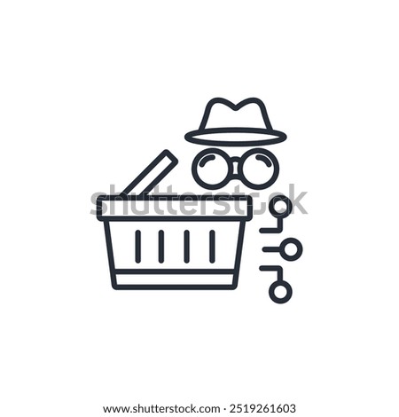 black market icon. vector.Editable stroke.linear style sign for use web design,logo.Symbol illustration.