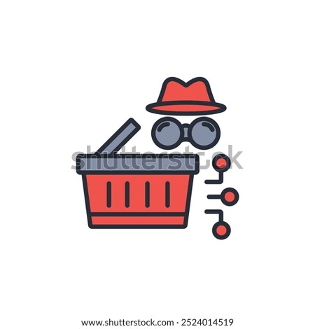 black market icon. vector.Editable stroke.linear style sign for use web design,logo.Symbol illustration.
