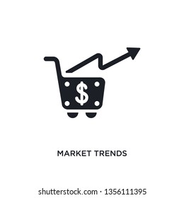 black market trends isolated vector icon. simple element illustration from startup stategy and concept vector icons. market trends editable logo symbol design on white background. can be use for web