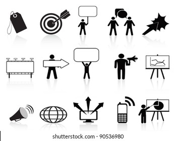 black marketing icons set