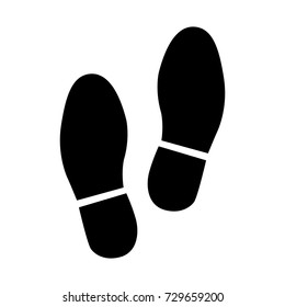 Black marks from shoes. Vector.