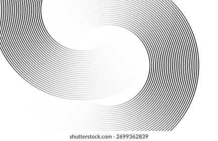Textura circular de rímel preto, traçado de pincel isolado no fundo branco. eps10 vetor

