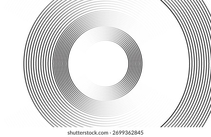 Textura circular de rímel negro, trazo de pincel aislado sobre fondo blanco. Vector eps10


