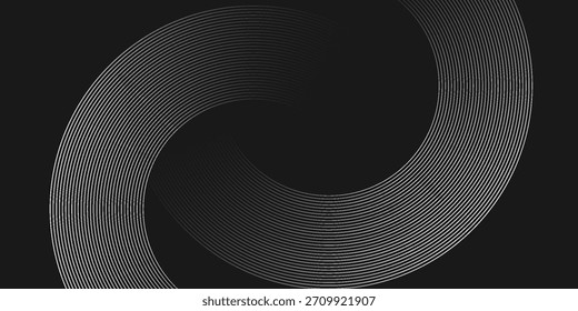 Textura circular de rímel preto, traçado de pincel isolado no fundo branco. eps10 vetor