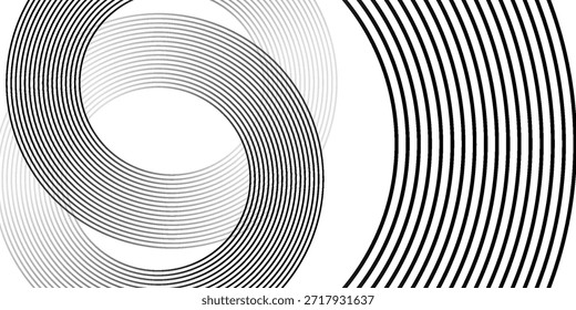 Textura circular de rímel preto, traçado de pincel isolado no fundo branco. eps 10

