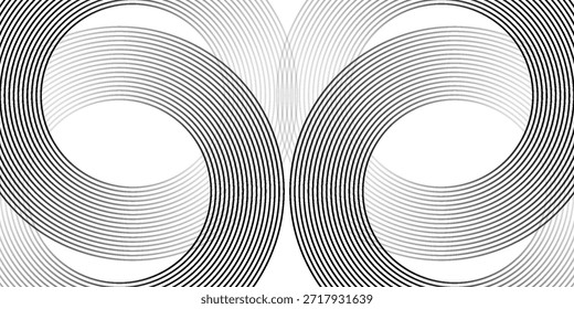 Textura circular de rímel preto, traçado de pincel isolado no fundo branco.