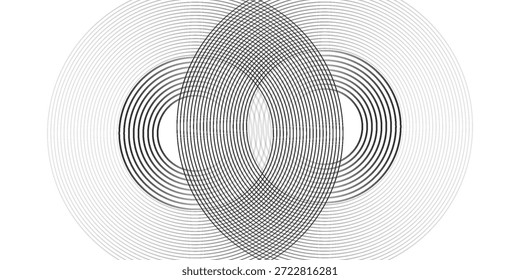 Black mascara circular texture, brush stroke isolated on white background. vector eps10