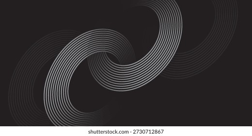 Textura circular de rímel preto, traçado de pincel isolado no fundo branco. eps10 vetor