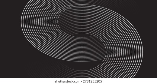 Textura circular de rímel preto, traçado de pincel isolado no fundo branco. eps10 vetor

