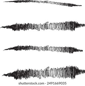 Schwarze Mascara-Textur, Pinselstrich isoliert auf weißem Hintergrund. Muster für kosmetische Mittel