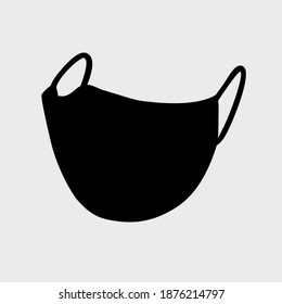Black mask illustration vector on white background