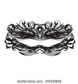 black mask. Vector template