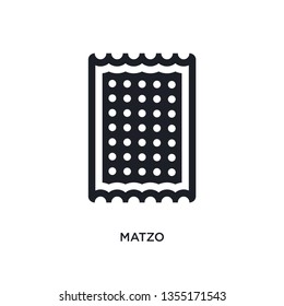 black matzo isolated vector icon. simple element illustration from religion concept vector icons. matzo editable logo symbol design on white background. can be use for web and mobile