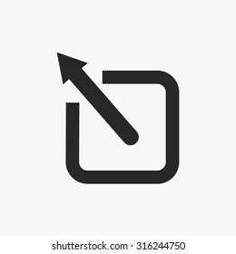 Black Maximize arrow icons set. Vector Illustration eps10 