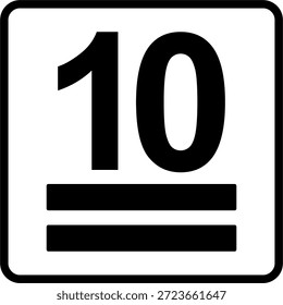 Un icono de símbolo de apilamiento de cartón máximo negro que muestra cajas de cartón apiladas con un indicador de límite. Representa las instrucciones de manejo del empaque, la seguridad del almacenamiento y las restricciones de carga. Diseño plano simple, aislado en el fondo blanco. Vector editable adecuado para etiquetas, envío, logística, señalización de almacén y uso de impresión.