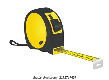 Black Measure Tape Vector Illustration Stock Vector (Royalty Free ...