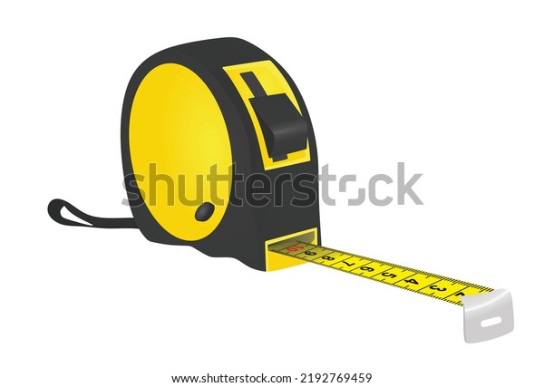 Black Measure Tape Vector Illustration Stock Vector (Royalty Free ...