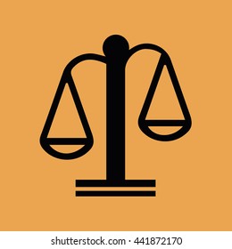 Black measuring scale vector icon illustration