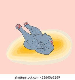 black meat chicken. black chicken that has been cleaned
