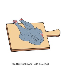 black meat chicken. black chicken that has been cleaned