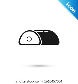 Black Meat icon isolated on white background.  Vector Illustration