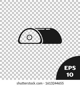 Black Meat icon isolated on transparent background.  Vector Illustration