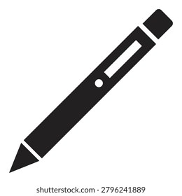 Black mechanical pencil icon isolated on white background icon