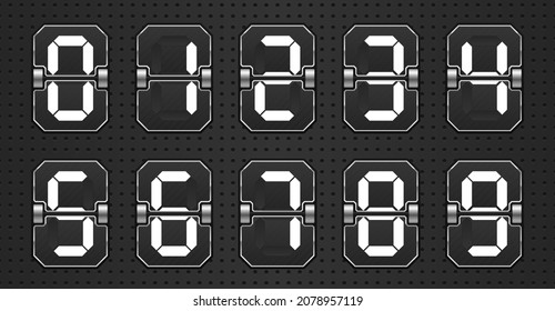 Marcador mecánico negro con números diferentes. Voltear el reloj mostrando cuánto tiempo: horas, minutos y segundos.