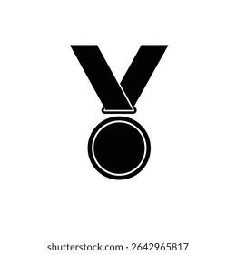 Black medal icon award winner achievement success.