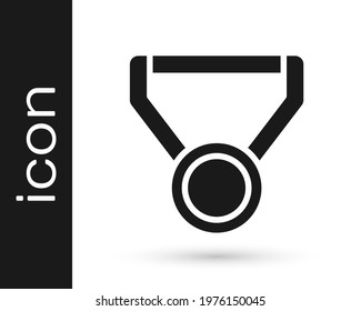 Black Medal icon isolated on white background. Winner symbol.  Vector