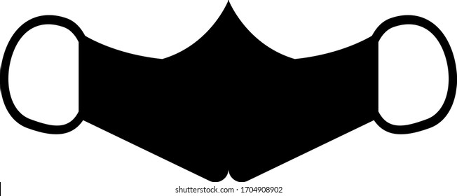 black medical face mask. respiratory protection against the virus