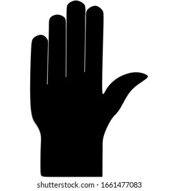 Black Medical Handschuhe Vektorillustration Symbol einzeln auf weißem Hintergrund. Schutzhandschuhe für Infografik, Website oder App. Latexhandschutzzeichen. Symbol für Haushaltsreiniger.