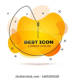 Black Medieval chained mace ball icon isolated on white background. Medieval weapon. Abstract banner with liquid shapes. Vector Illustration