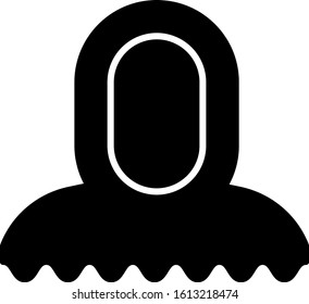 Black Medieval hood icon isolated on white background. Hooded sweatshirt.  Vector Illustration