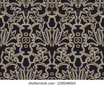 Black medieval ornament