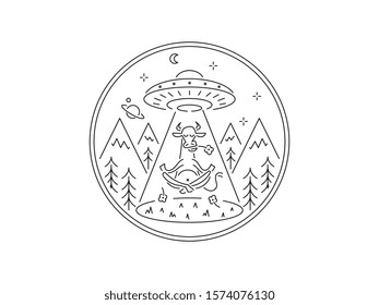 Black Meditation Elevation Cow zen vector illustration on white background for any use