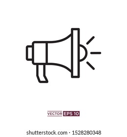black megaphone icon vector illustration template