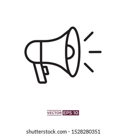 black megaphone icon vector illustration template