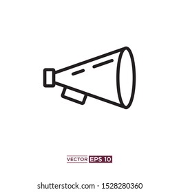 black megaphone icon vector illustration template